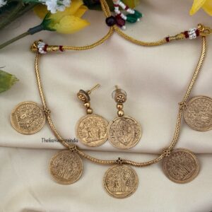 Radha Krishna Kaasu necklace set