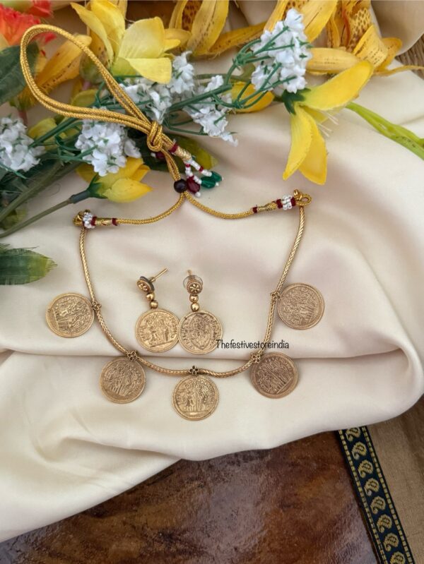 Radha Krishna Kaasu necklace set