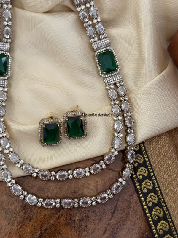 Victorian 2 layer mopp chain set - Emerald / Green