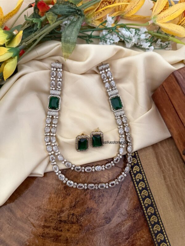 Victorian 2 layer mopp chain set - Emerald / Green