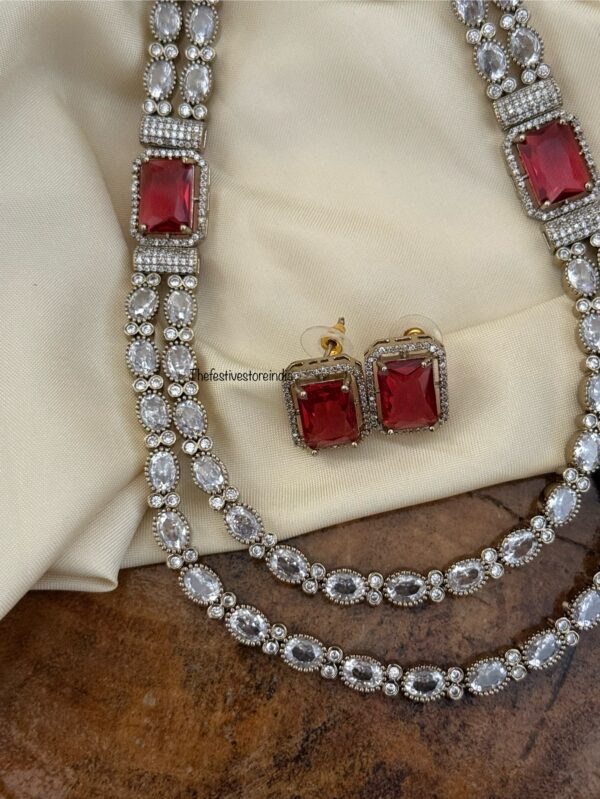 Victorian 2 layer mopp chain set - Ruby / Red