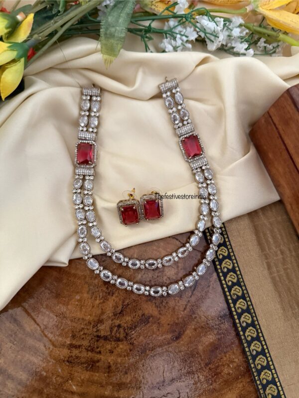 Victorian 2 layer mopp chain set - Ruby / Red