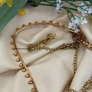 Budgeted simple Mango motif matte polish hip / waist chain