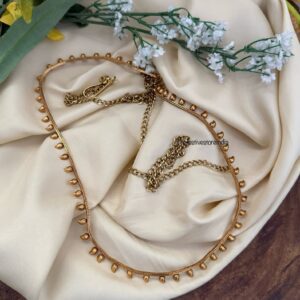 Budgeted simple Mango motif matte polish hip / waist chain