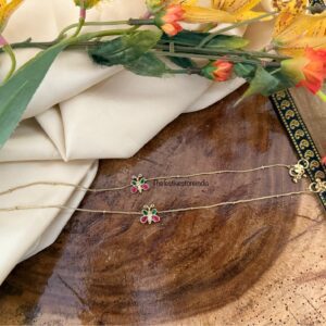Butterfly Jadau Anklet / Kaal gejje