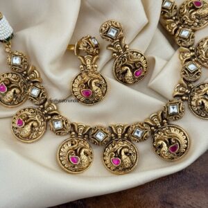 Navilu bottu Jadau necklace set | Bride | Brass