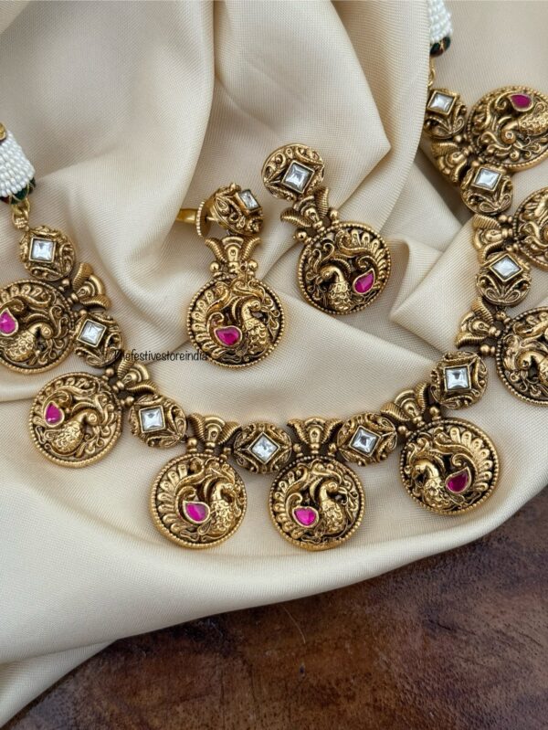 Navilu bottu Jadau necklace set | Bride | Brass