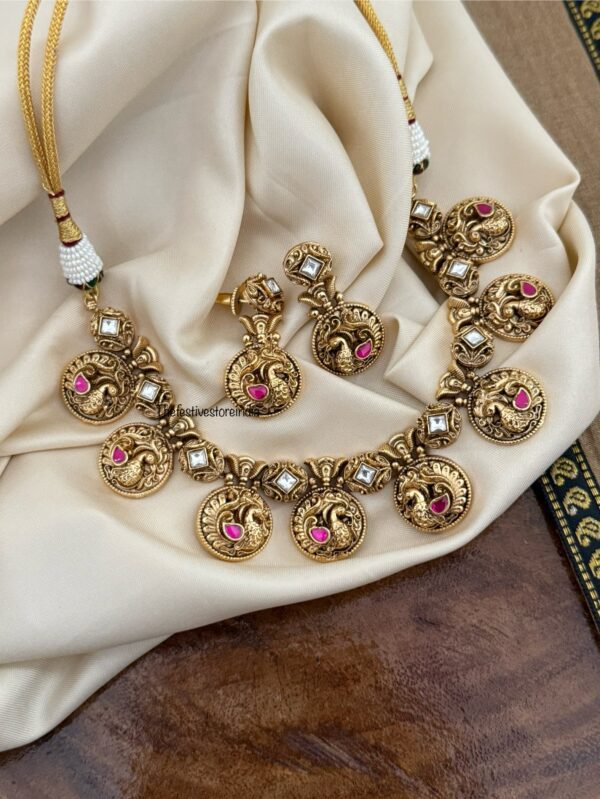 Navilu bottu Jadau necklace set | Bride | Brass