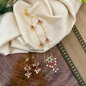 Simple Jadau drops set | Wedding | Bridesmaids | Kids friendly