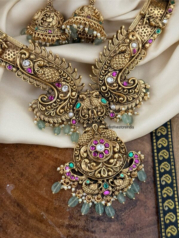 Antique polish Jadau statement necklace set| Wedding | Bridal
