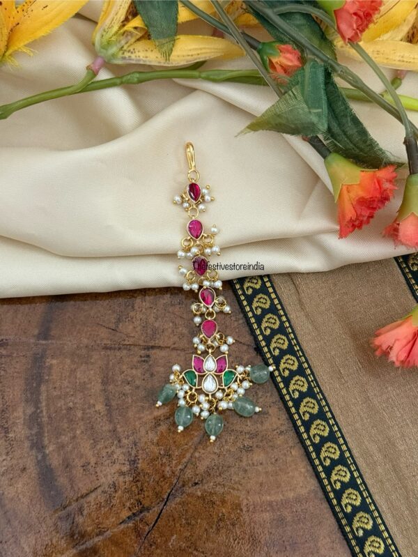 Lotus jadau maangtikka | Bridal | Bridesmaid