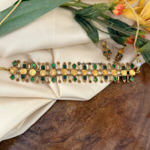 Enamel painted kaasu choker set - Green