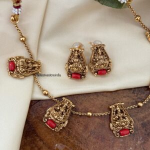 Coral Lakshmi Necklace set