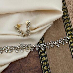 Statement CZ choker necklace set