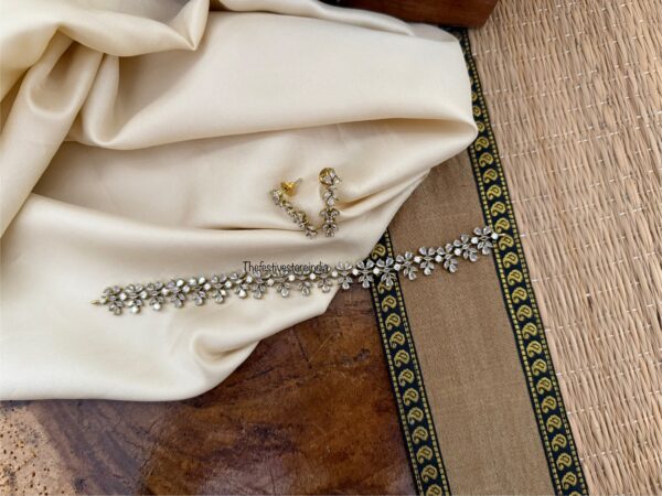 Statement CZ choker necklace set