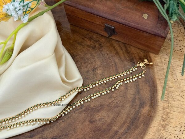 Simple pearl Anklet / Kaal gejje