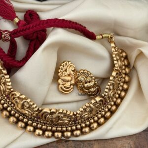 Vajratik choker set -red stone | Maharashtrian | Kolhapuri