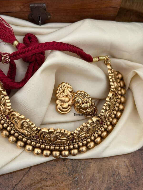 Vajratik choker set -red stone | Maharashtrian | Kolhapuri