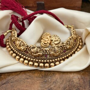 Vajratik choker set -red stone | Maharashtrian | Kolhapuri