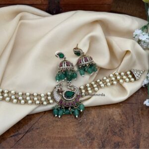 AD Navilu pearls choker set