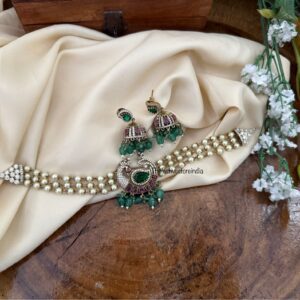 AD Navilu pearls choker set