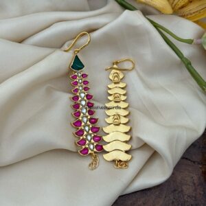 Jadau straight ear chain | maatil | Bridal | Champasaralu