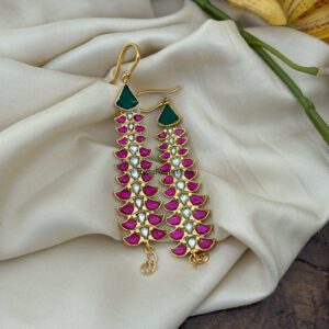 Jadau straight ear chain | maatil | Bridal | Champasaralu