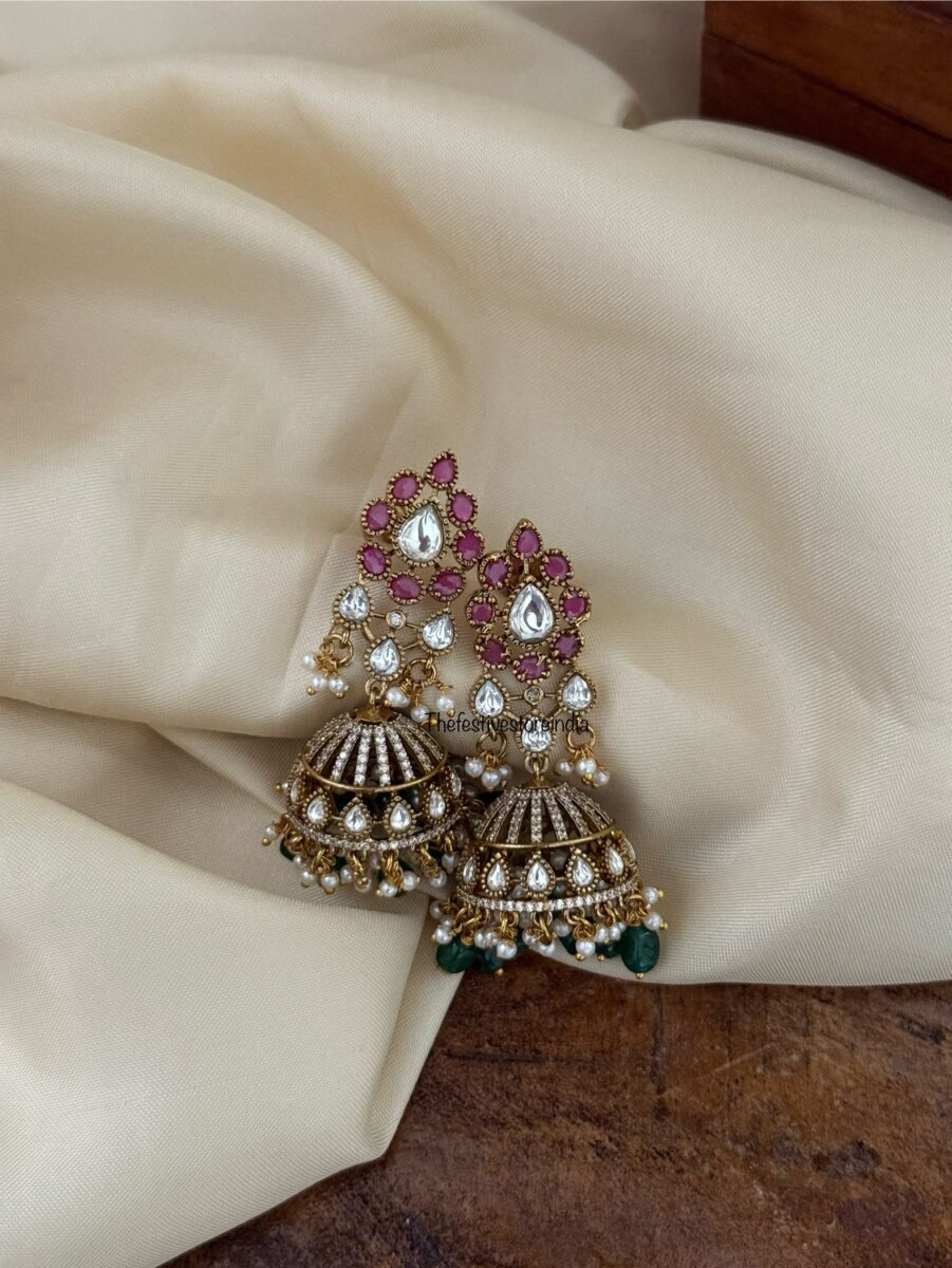 Victorian kemp jhumkas | Bridal | Bridesmaid