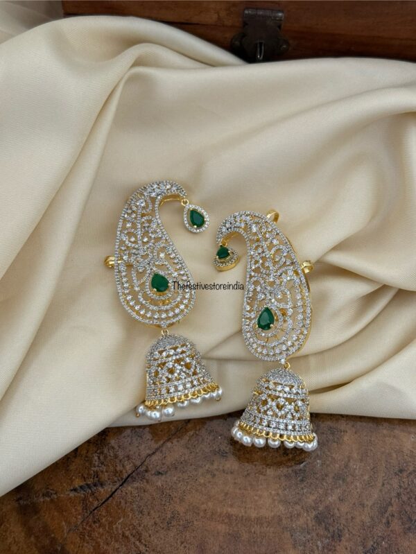 AD paisley earcuff | Bridal | Diamonds