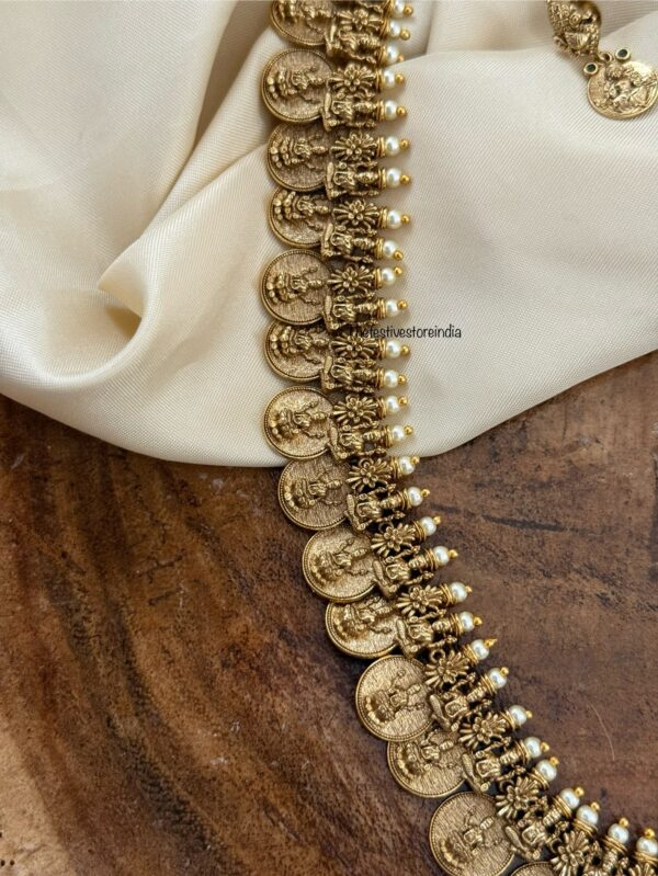 Antique polish lakshmi kaasu haaram set