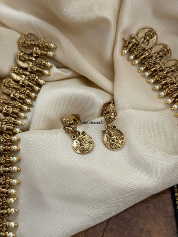 Antique polish lakshmi kaasu haaram set