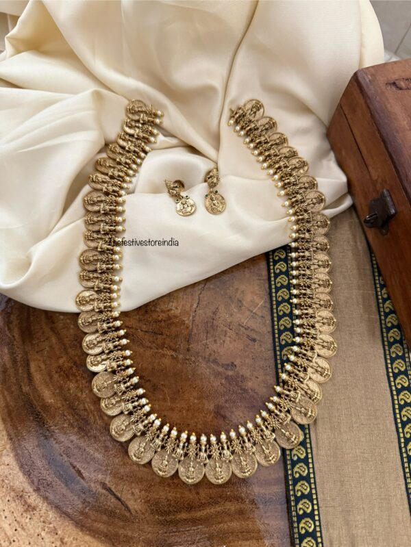 Antique polish lakshmi kaasu haaram set