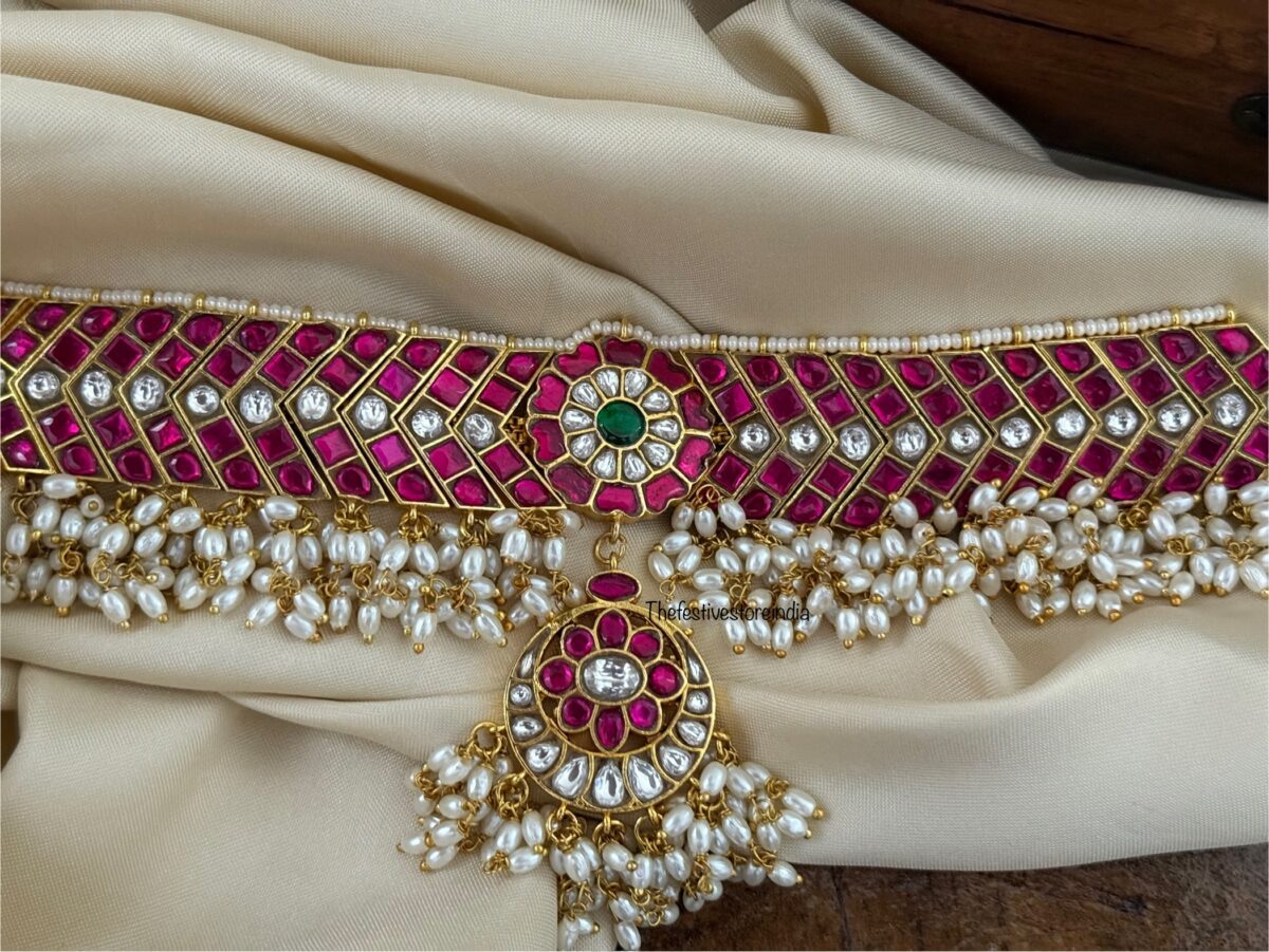 Jadau kemp knit choker | Bridal | High neck