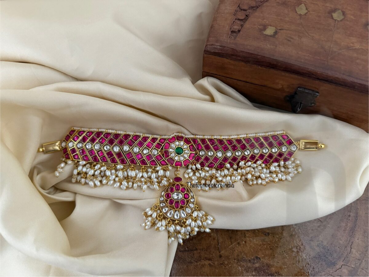 Jadau kemp knit choker | Bridal | High neck