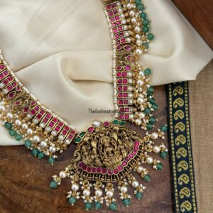Jadau Antique polish Lakshmi Bridal necklace