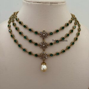 3 layer necklace set - Green