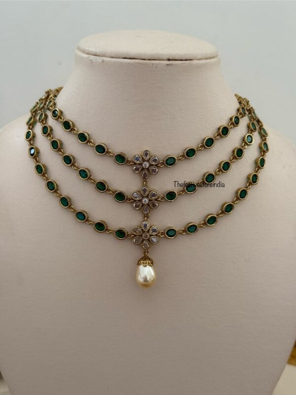 3 layer necklace set - Green