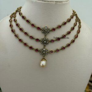 3 layer necklace set - Red