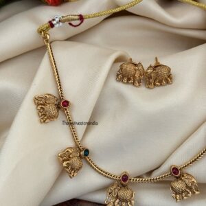 Ambaari / Elephant Necklace set ( Kids friendly)