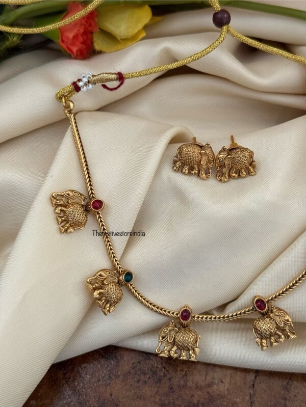 Ambaari / Elephant Necklace set ( Kids friendly)