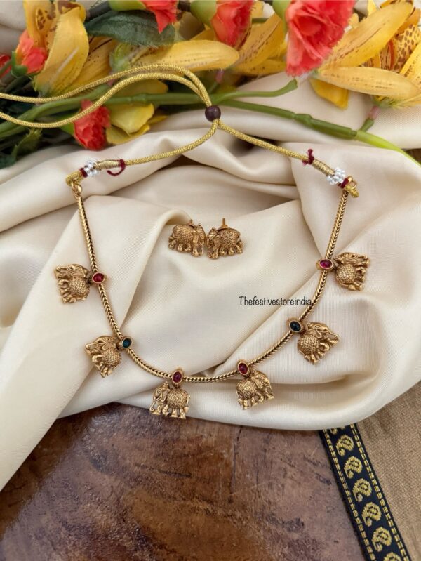 Ambaari / Elephant Necklace set ( Kids friendly)