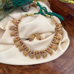 Antique matte mango necklace set