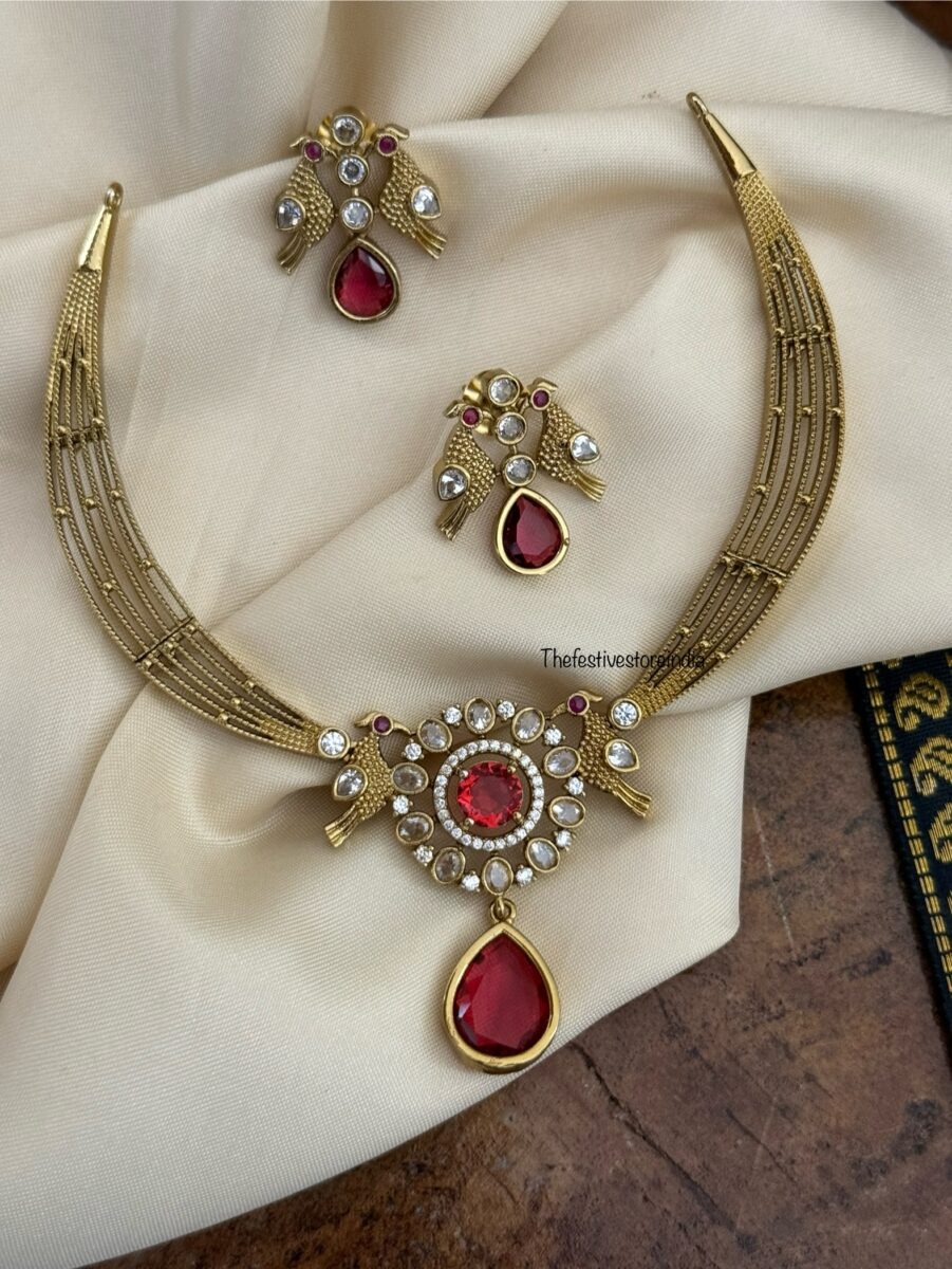 Designer kanti set - Ruby