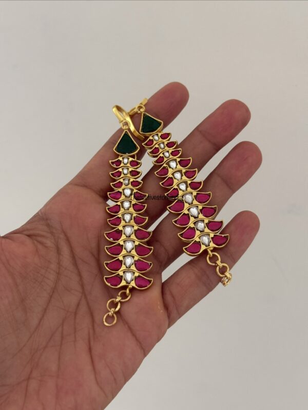 Jadau straight ear chain | maatil | Bridal | Champasaralu