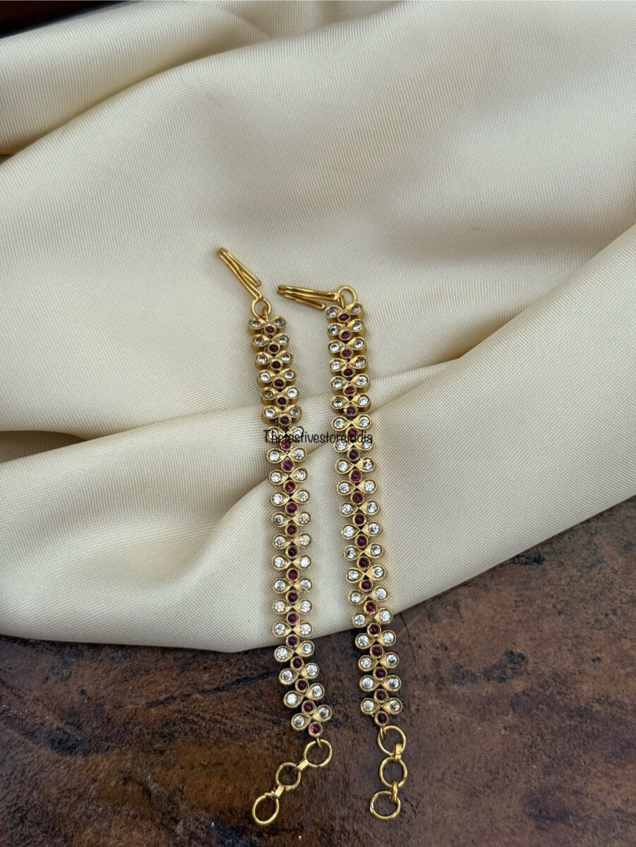Classic straight ear chain | maatil | Bridal | Champasaralu
