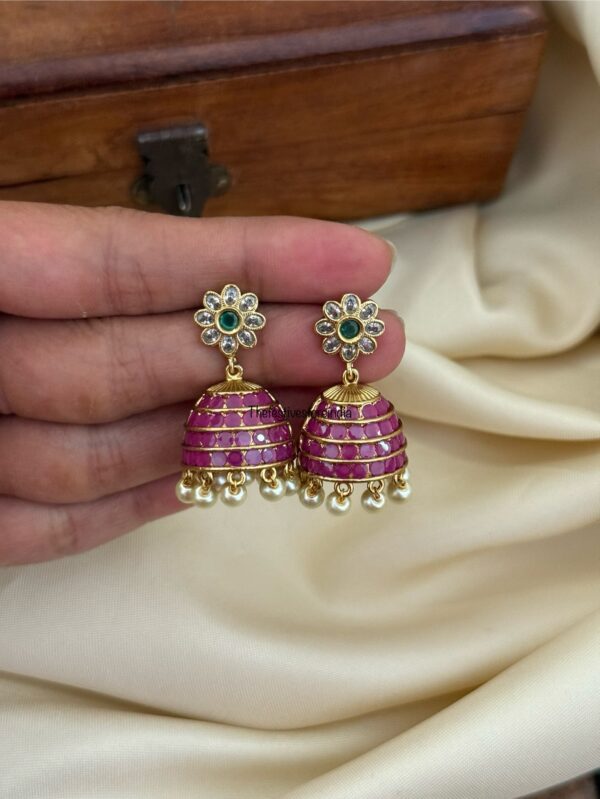 Mini floral jhumka - Kids friendly