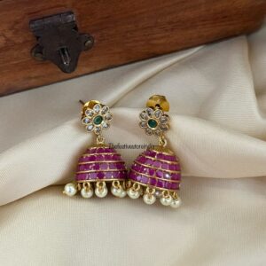 Mini floral jhumka - Kids friendly
