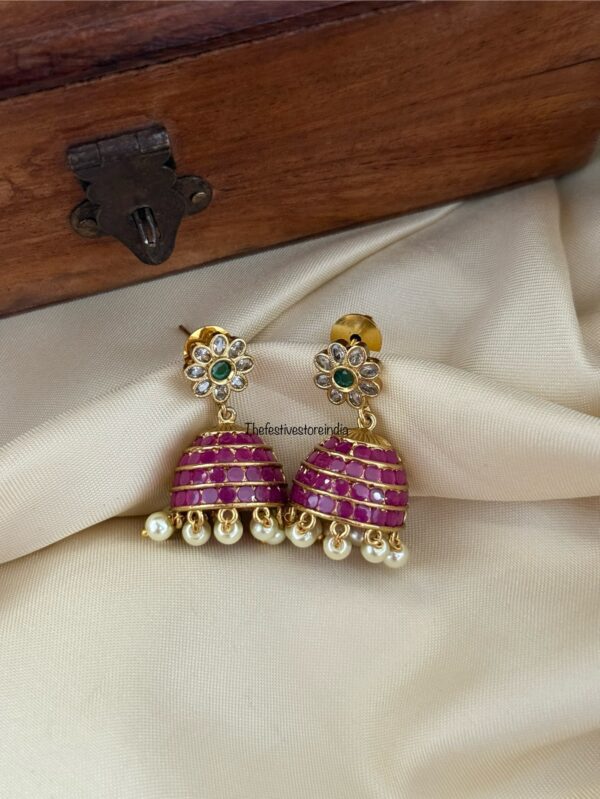 Mini floral jhumka - Kids friendly