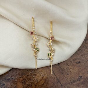 Floral stick earcuff | Contemporary