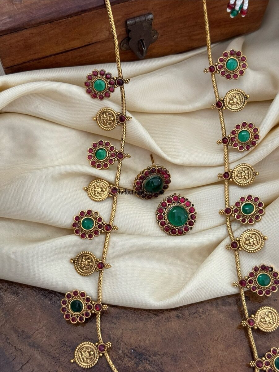 Budgeted Lakshmi kemp bottu kaasu haaram set